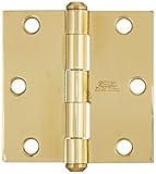 Stanley Hardware CD749 3" X 3" Solid Brass Square Corner Residential Hinge in Bright Brass [並行輸入品]