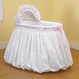 Baby Doll Bedding Pretty Ribbon Bassinet Set, Pink by BabyDoll Bedding