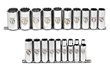 Armstrong 15-565 1/2-Inch Drive 12 Point Deep Socket Set, 19-Piece [並行輸入品]