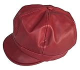 (ウォ２U) Woo2u キッズ 子供 女の子 男の子 PUレザー 日焼け防止 スポーツ サンバイザー アウトドア 帽子 野球帽 運動キャップ 赤色