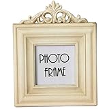 Aimeart木製写真フレーム、ヴィンテージホワイト 3.5 x 5 ブラウン Frame-075-1-3.5 x 5