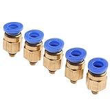 5本入り 空気圧継手 空気圧 ストレート プッシュイン スタッド 継手 コネクタ エアウォーター PC6-M5