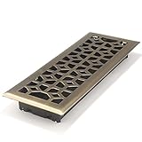 Accord AMFRABM412 Floor Register with Marquis Design, 4-Inch x 12-Inch(Duct Opening Measurements), A