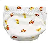 エルフ ベビー(Fairy Baby) ベビー用高品質竹繊維 防水通気 再利用可能 赤ちゃんおむつパンツ(アヒル、M)