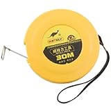 uxcell 巻き尺　プラスチック　イエローケース　3000cm 30Mの長さ　リトラクタブル　定規