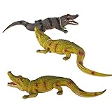 ベビーキッズクロコダイルおもちゃ、エキゾチックシミュレーションSmall CrocodileモデルVocalクロコダイルTricky Vent Toys イエロー