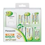 パナソニック 充電式EVOLTA スターターセット 単3形充電池 2本・単4形充電池 2本付き 単1形・単2形スペーサー入り K-KJQ21S22A