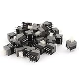 uxcell　タクトスイッチ　6ピン端子　8x8x18mm　ロックアクション　パネル　セルフロック　30個入り