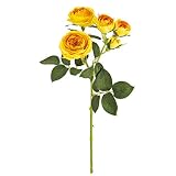 東京堂 造花 MAGIQ メリンダローズ ゴールドイエロー 花径3~6×L37㎝ FM009087-004