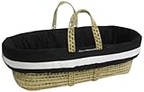 Baby Doll Bedding Zuma Moses Basket Set, Black/White by BabyDoll Bedding