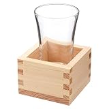 自宅で日本酒を楽しむ『枡酒』セット140ml 冷酒グラス90ml＋五勺枡 Masu and Glass Sake set