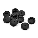 uxcell カーボンブラシホルダーキャップ カーボンブラシホルダーカバー 外部スレッド ブラック 10個 22mm x 7mm