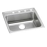エルケイlrad222255グルメLustertoneステンレススチール22 " x 22 " Single Basin Top M、 LRAD2222553