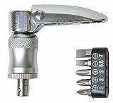 MITSUTOMO・ミツトモ製作所 5PCS　スタビーラチェットドライバーセット + No.1、No.2、No.3　 - 5.5mm、7mm 13971