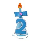 Lovoski 帽子　誕生日　パーティーコーンハット　全２色３種類 - 数字2, ブルー
