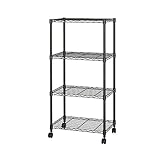 ドウシシャ メタルラック本体 ラック(幅60cm-4段) 幅61×奥行41×高さ125.5cm ルミナス ノワール スチールラック 4段 NO6012-4