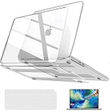GVTECH MacBook Air 15インチ用ケース、クリスタルクリアケース 2025 2024 2023 M4 A3241 M3 A3114 M2 A2941チップ搭載 Liquid Retinaディスプレイ、プラスチックハードシェル、キーボードカバー、スクリーンプロテクター, 透明