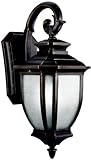 Kichler Lighting 9040RZ Salisbury 1-Light Outdoor Wall Mount Fixture, Rubbed Bronze with White Linen