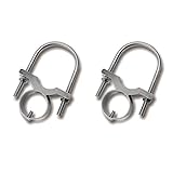 D・STONE 2個 アマチュア無線 アンテナ Uボルト金具 取付金具 bsアンテナ fmアンテナ クランプセット アンテナポール セット (2個)