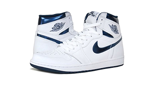 jordan 1 white metallic navy