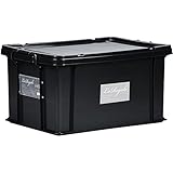 リブウェル(Livewell) 日本製 収納ボックス タッグボックス ラ・レガーロ (オールブラック, 【64D07】 深型 632×437mm)