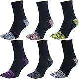 [アスカ] 5本指ソックス 厚底パイル 強靭補強 綿100 ハーフ丈 メンズ レディース 23-25cm 6足