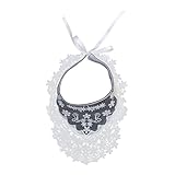 Tovadoo ベビー よだれかけ　コットンブレンド　レース　花柄　ファッション　キュート　おしゃれ　出産祝い　プレゼント 四色入　31cm*31cm*19cm