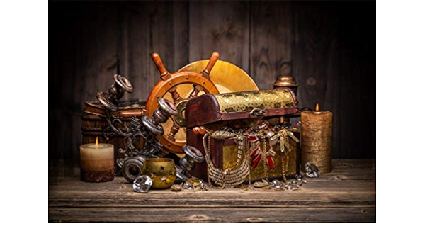 Amazon Yeele 7x5フィート 宝箱 写真撮影 航海海 海賊スタイル アンティーク宝物背景 写真撮影用 レトロな木製床 子供 男性 大人用 写真ブース撮影 ビニールスタジオ小道具 Yeele バックペーパー 背景布