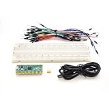 KEYESTUDIO Raspberry Pi Picoスターターキット（ヘッダー付き）マイクロUSBケーブルブレッドボードデュポンワイヤー、RP2040マイクロコントローラー、26個の多機能GPIOピン、温度センサー、CおよびMicroPythonでプログラム可能
