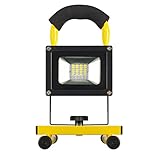 HIKARI LED投光器 充電式 作業灯 28W ポータブル 工事現場用 四段発光 6000lm バッテリー内蔵 30チ ップ 16時間点灯 ledライト アウトドア PSE適合 送料無料 1個TG