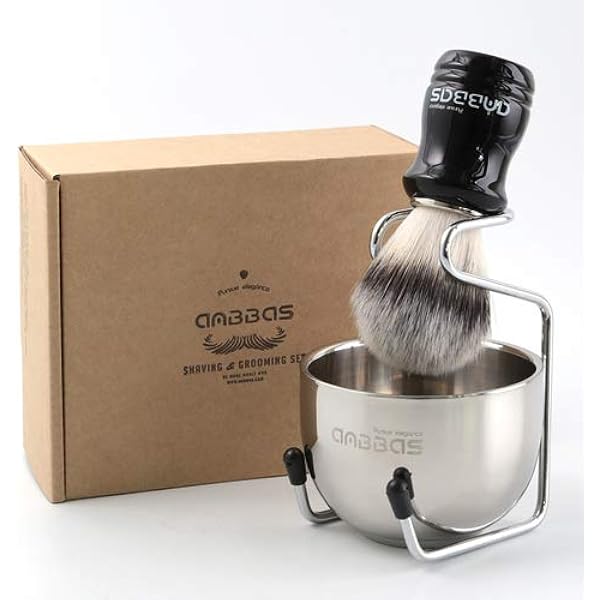 ハチミツ　シェービングブラシセット Amazon | シェービングブラシセット ステンレス製 「ブラシ/スタンド