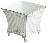 村田屋 【アンティーク調フラワーポット】 リーフスクエアプランター 大