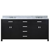 水Creation 60-inchエスプレッソダブルシンク浴室洗面化粧台 Double Vanities Madison 60E 1