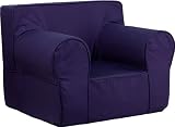 Oversized Solid Navy Blue Kids Chair [並行輸入品]