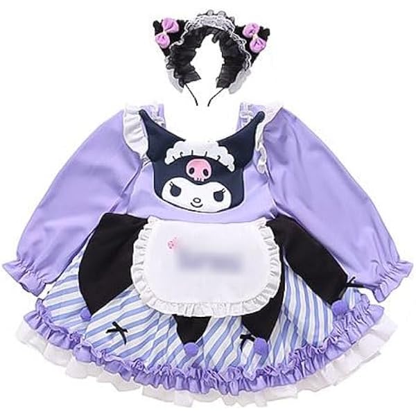 Amazon.co.jp: クロミ ドレス セット 子供 子供用 紫 ロリータ