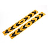 uxcell 2枚自動車飾り、安全ステッカー　黒い金色な矢印飾り