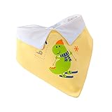 子供　ベビー　幼児　綿　食事用スタイ　二重　スナップ　三角　エプロン　　よだれかけ　43*30cm (I)