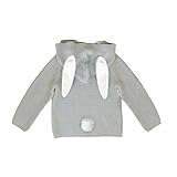 jojobabyベビーパーカーキュートなウサギ耳幼児用ニットセーター