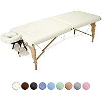 折りたたみ マッサージベッド V-004 木製・有孔 オフホワイト 長さ185&times;幅70&times;高さ52～82cm [ 折りたたみベッド 整体ベッド ポータブルベッド マッサージ台 施術ベッド 施術台 整体台 エステベッド マッサージ 整体 ベッド ]