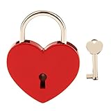 Flameer 高品質　合金製　可愛い　南京錠　ハート型 ヴィンテージ　キー 旅行 ロッカー 設定 　パーソナライズ 　ギフト　贈り物　