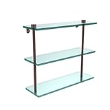 Allied Brass NS-5/16-CA 16 Triple Glass Shelf Antique Copper by Allied Brass