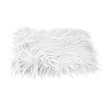 Baosity ふわふわ　新生児　ベビーシャワー　写真記念　道具　ブランケット　ラグ　毛布　暖かい　敷物　ラップ　ソフト　全9色選べる - 白