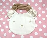 LOVE BABYくまシリーズ☆オーガニックコットン生地で作る刺繍入スタイ約20Ｘ20cm手作りキット（おすすめコース）【ベア　出産祝　よだれかけ】