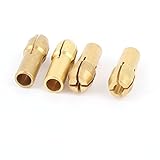 uxcell スリーブコレット　1mm 1.6mm 2.3mm 3.2mm ディア ブラス コレット ドレメルバイ スピン 4個