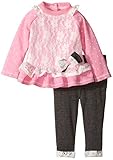Nannetteベビー女の子ファッションパンツセットwith Printed French Terryプルオーバー カラー: ピンク