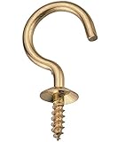 ProSourceカップフックソリッド真鍮1 in 4pc