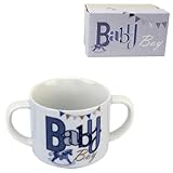 Laura Darrington Typography Ceramic Baby Mug - Baby Boy by Widdop Bingham