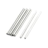 uxcell 丸型リンクロッド 50 x 2mm ステンレススチール シルバートーン ラウンドリンクロッド 10個入り