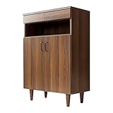エア・リゾーム 電話台 ファックス台 FAX台 ルーター収納 キャビネット ごちゃついたコードをまとめて収納 多機能 FAXキャビネット Brett（ブレット）ワイドタイプ ブラウン