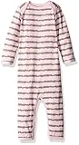 Coccoli Baby Girls' Striped Jersey Knit Cotton/Modal Unionsuit Slate/Pink 12 Months [並行輸入品]